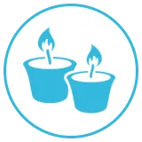 Icon mit 2 Kerzen
